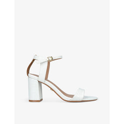 Carvela Kiki croc-embossed woven heeled sandals