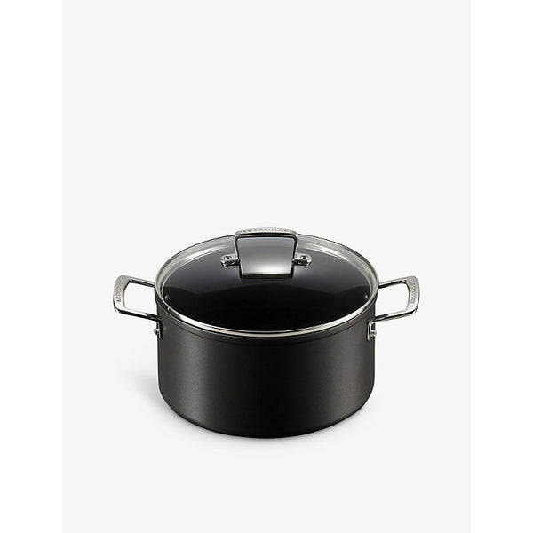 Le Creuset Toughened Non-Stick aluminium deep casserole pot with glass lid