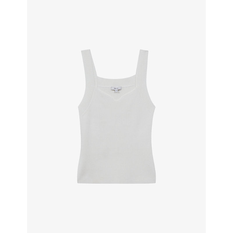  Reiss Dani sweetheart-neck sleeveless stretch-knit top