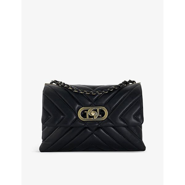 Dune Regent logo-hardware quilted leather shoulder bag