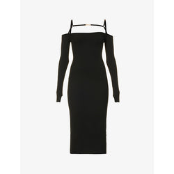 Jacquemus La Robe Sierra square-neck knitted midi dress | JACQUEMUS