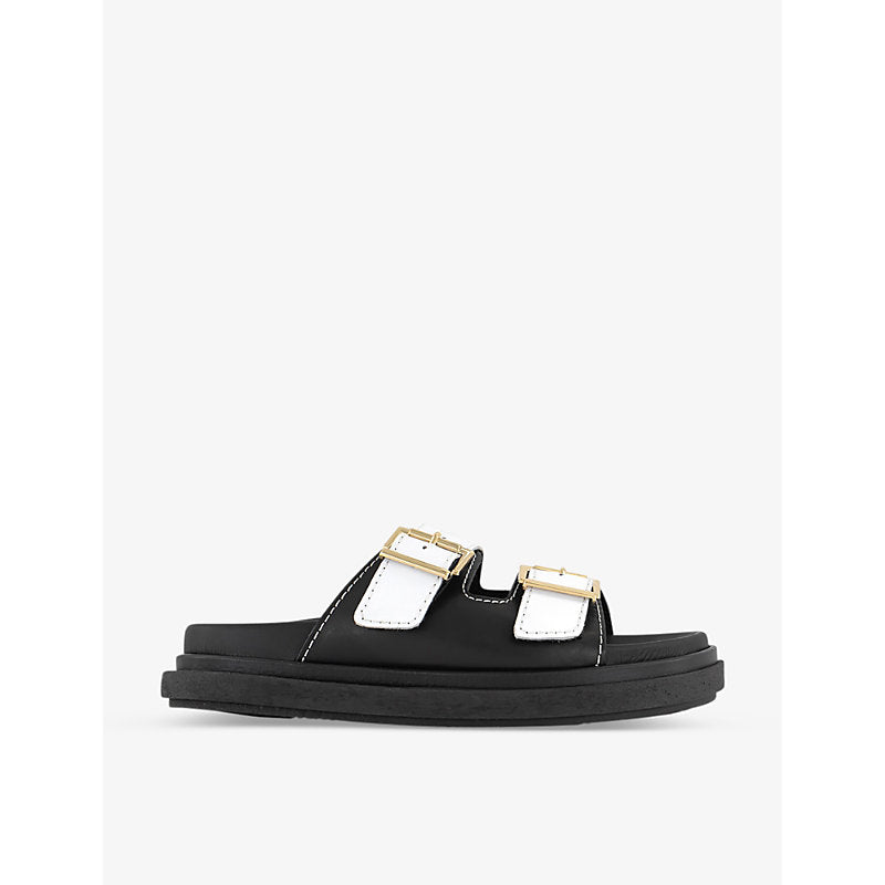 Alohas Buckle-embellished leather sandals