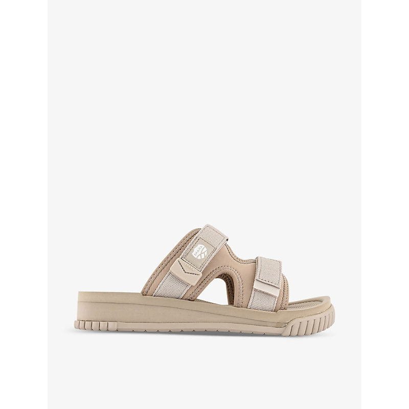 Shaka CHILL OUT logo-patch woven sandals