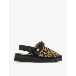 Shaka Snug animal-print faux-fur clogs