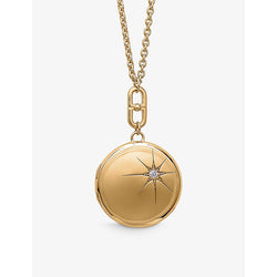  Rachel Jackson Stellar 22ct yellow gold-plated sterling-silver locket pendant necklace