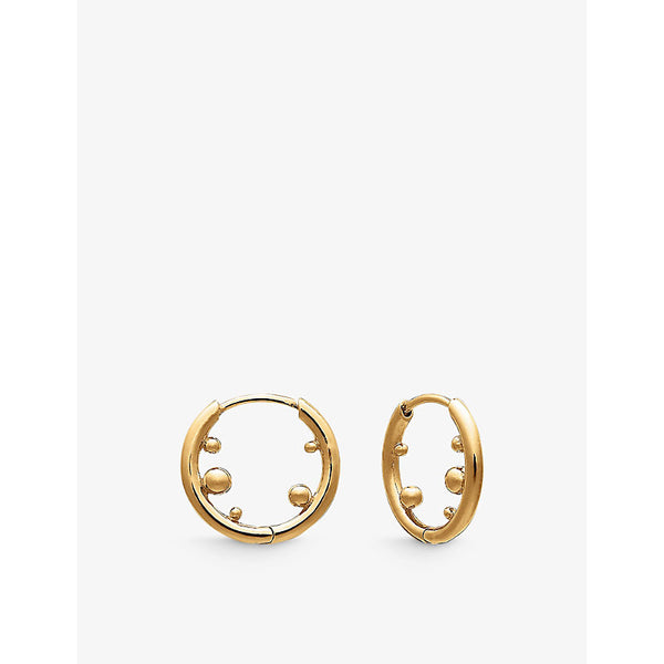  Rachel Jackson Stellar Orb 22ct yellow gold-plated sterling-silver huggie earrings