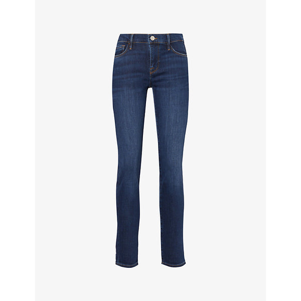  Frame Le Garcon straight-leg mid-rise stretch-denim jeans