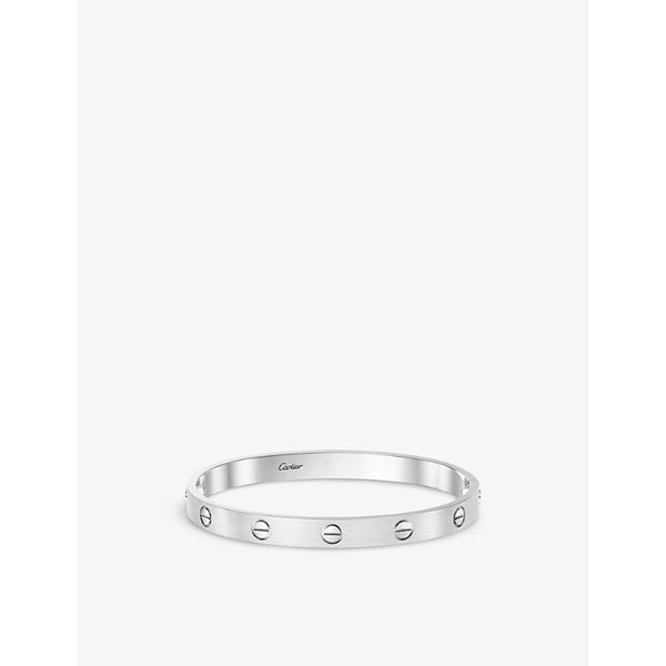 Cartier LOVE brushed 18ct white-gold bracelet