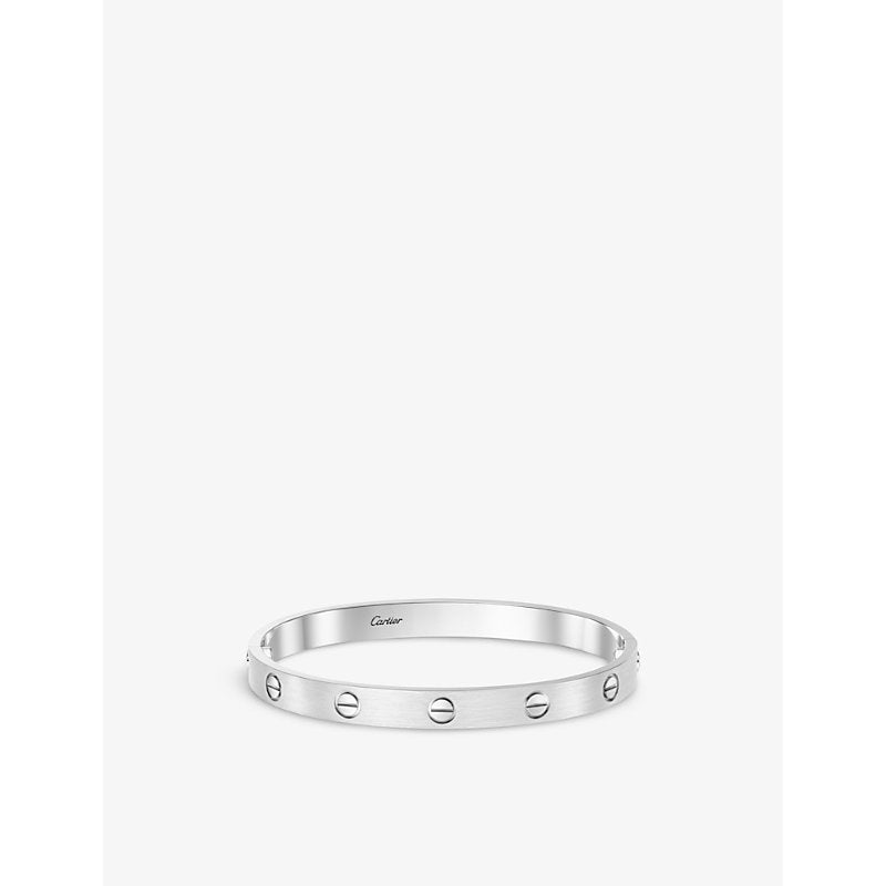 Cartier LOVE brushed 18ct white-gold bracelet