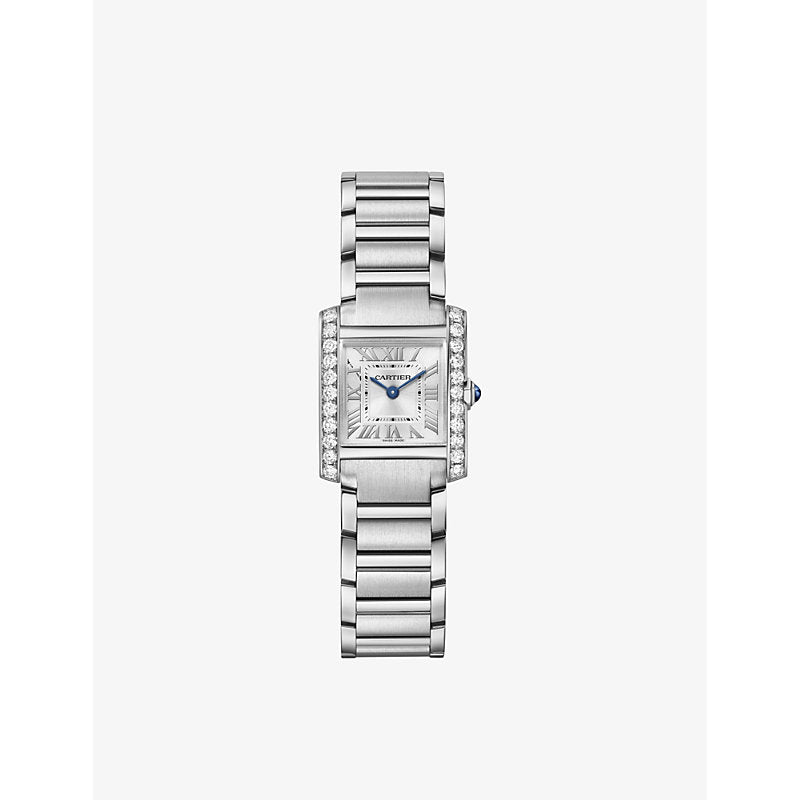 Cartier CRW4TA0020 Tank Francaise small stainless-steel and 0.70ct diamond quartz watch