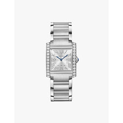 Cartier CRW4TA0021 Tank Francaise medium stainless-steel and 1.09ct diamond quartz watch