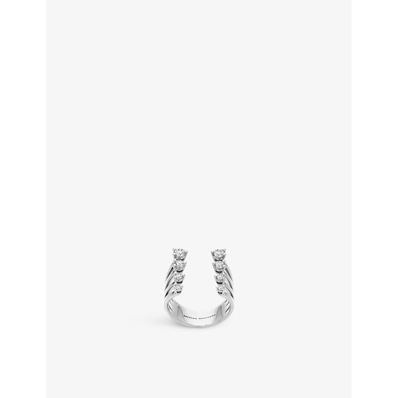 Delfina Delettrez Dots 18ct white-gold and 0.62ct diamond ring