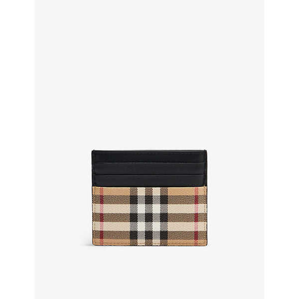 Burberry Sandon check-print faux-leather card holder