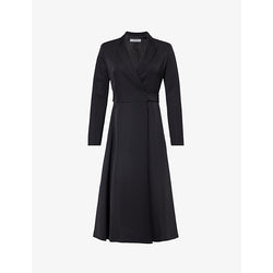 Max Mara Diorama peak-lapel wool-blend midi dress | MAX MARA