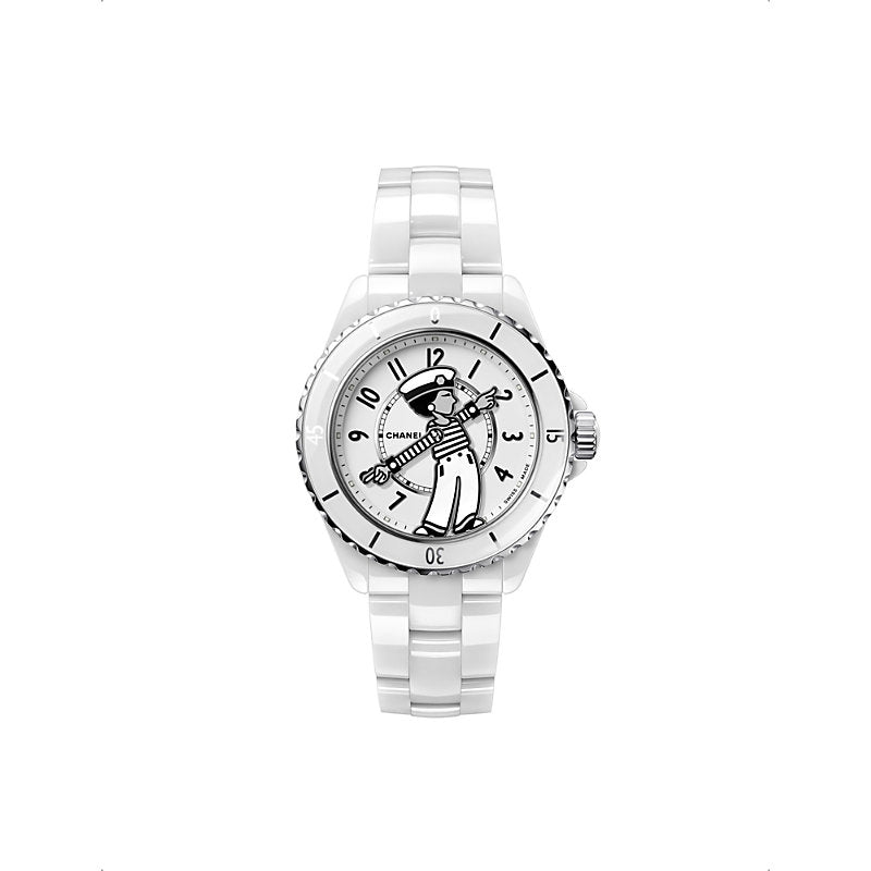 Chanel H7481 Mademoiselle J12 La Pausa stainless-steel and ceramic automatic watch