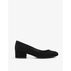  Dune Bracket Comfort round-toe suede heeled courts