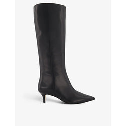 Dune Smooth kitten-heel leather knee-high boots