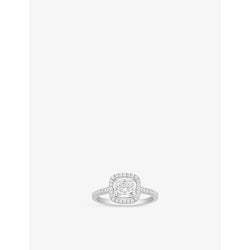  Apm Monaco Square sterling-silver and pavé cubic-zirconia ring