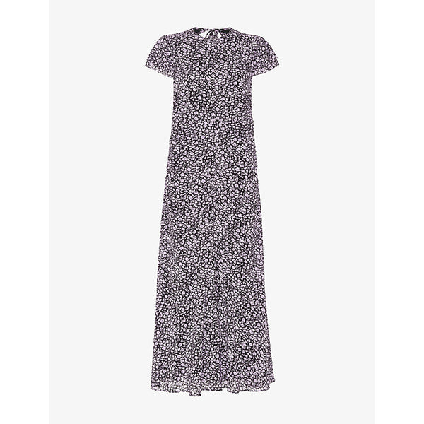 Whistles Lola floral-print woven midi dress | WHISTLES