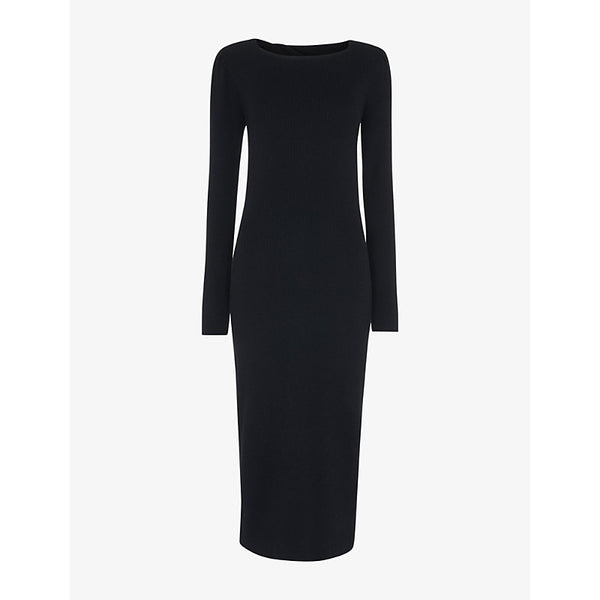 Whistles Twist open-back knitted midi dress | WHISTLES