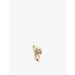 Piaget Rose 18ct rose-gold and 0.06ct brilliant-cut diamond ring