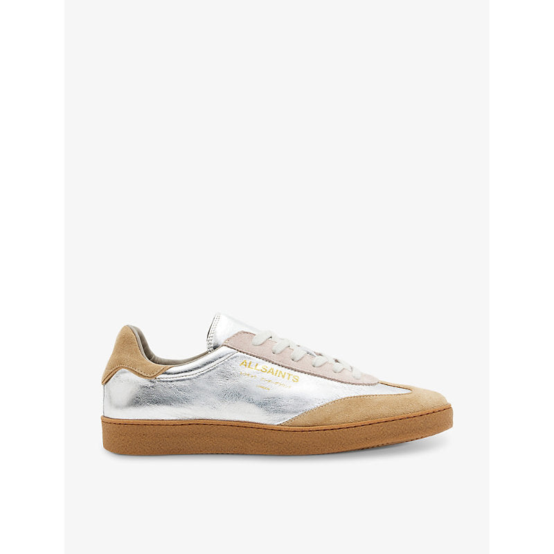 Allsaints Thelma logo-embossed low-top leather trainers