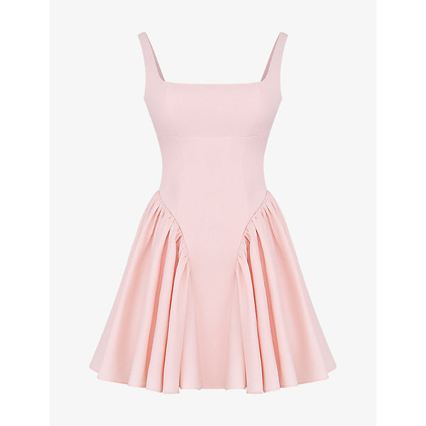 House Of Cb Florianne bow-embellished cotton and lyocell mini dress | HOUSE OF CB