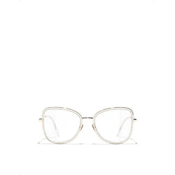  Chanel CH2208B square-frame metal glasses