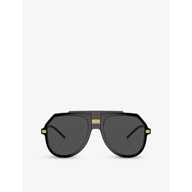  Dolce & Gabbana DG6195 pilot-frame injected sunglasses