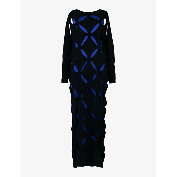 Leem open-weave knitted maxi dress | LEEM