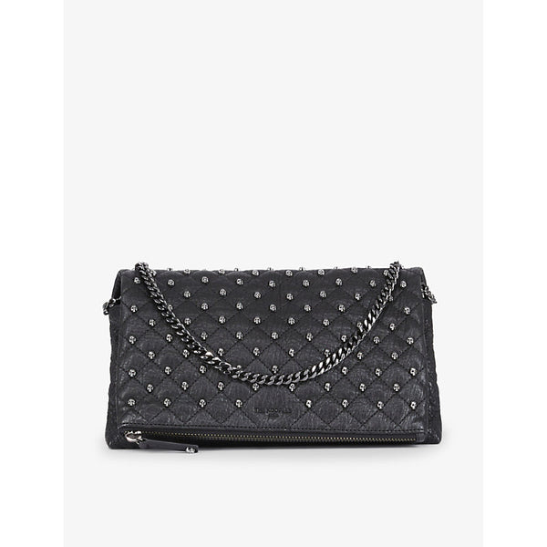 The Kooples Skull-embellished quilted leather clutch bag