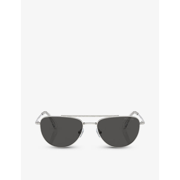  Swarovski SK7007 aviator-frame metal sunglasses