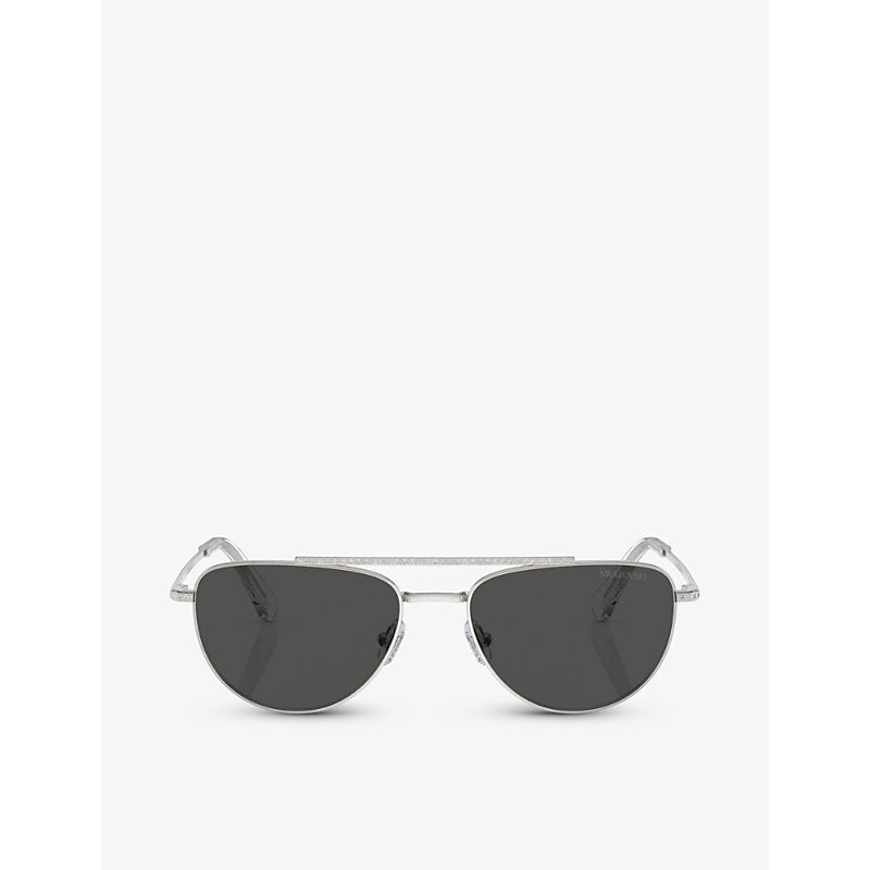  Swarovski SK7007 aviator-frame metal sunglasses