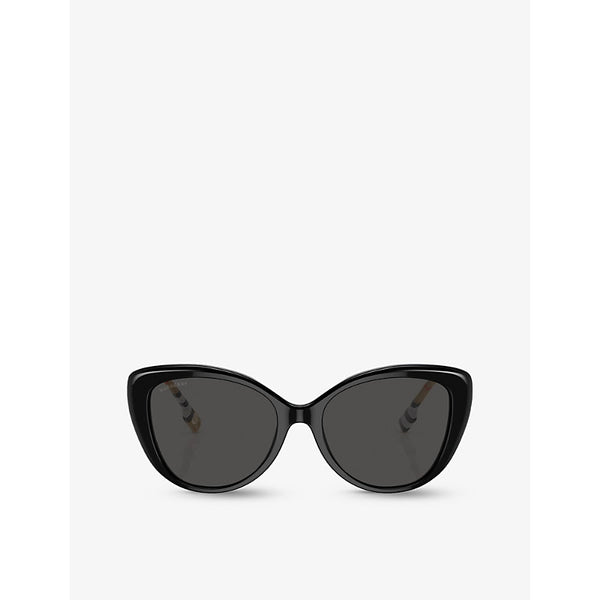  Burberry BE4407 cat-eye check acetate sunglasses