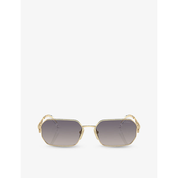 Prada PR A51S irregular-frame metal sunglasses