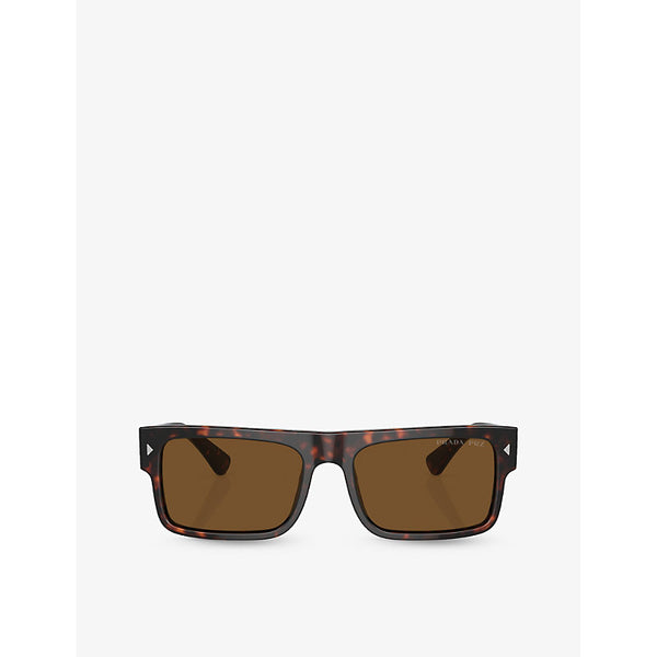 Prada PR A10S rectangle-frame acetate sunglasses