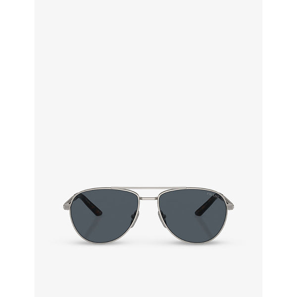 Prada PR A54S pilot-frame metal sunglasses