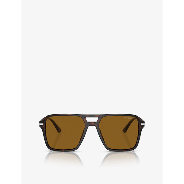 Prada PR 20YS pilot-frame acetate sunglasses