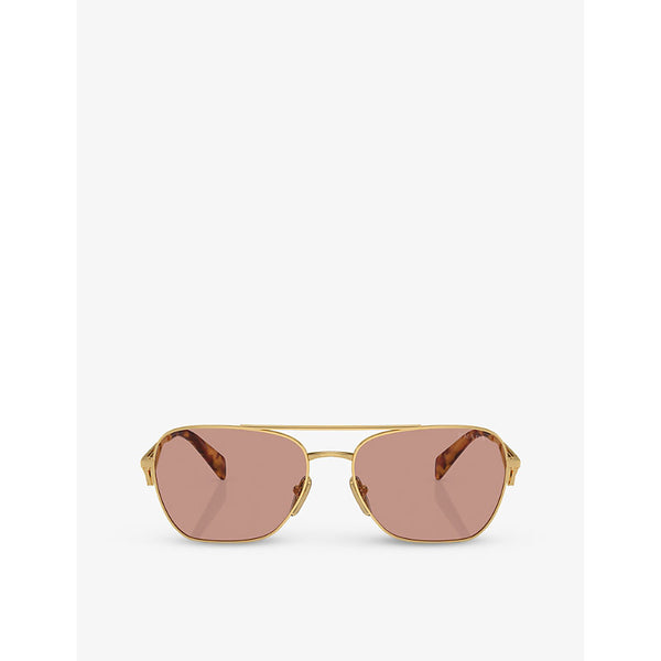 Prada PR A50S aviator-frame metal sunglasses