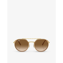  Ray-Ban RB3765 round-frame metal sunglasses