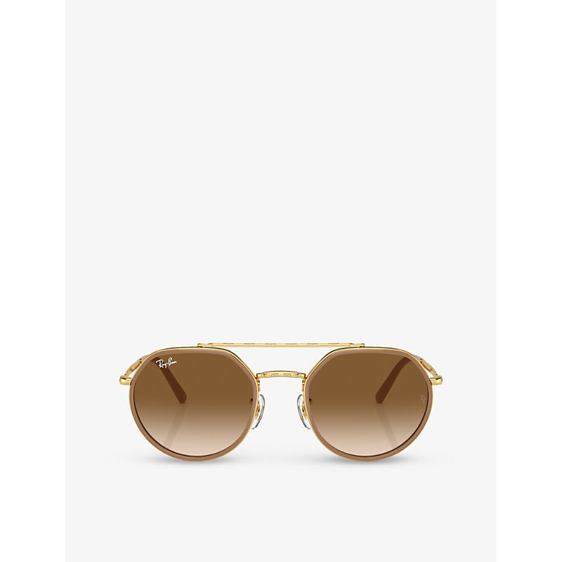  Ray-Ban RB3765 round-frame metal sunglasses