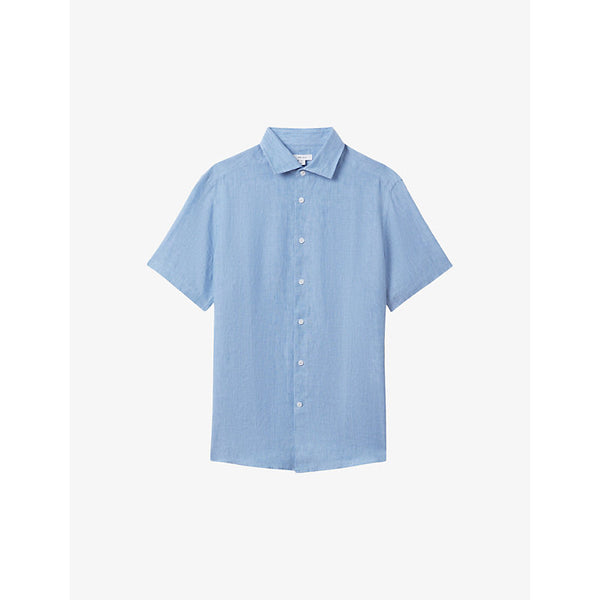  Reiss Holiday regular-fit short-sleeve linen shirt