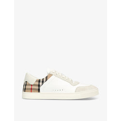 Mens Burberry Stevie check-print leather low-top trainers