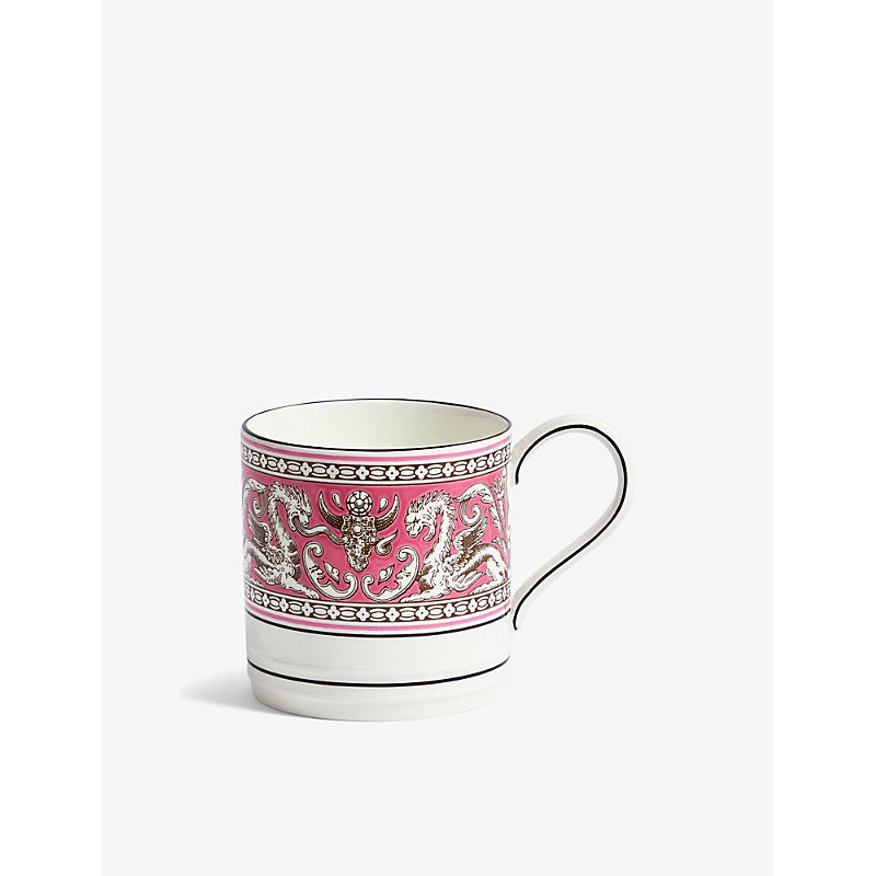 Wedgwood Florentine Fuchsia bone-china mug 8.9cm