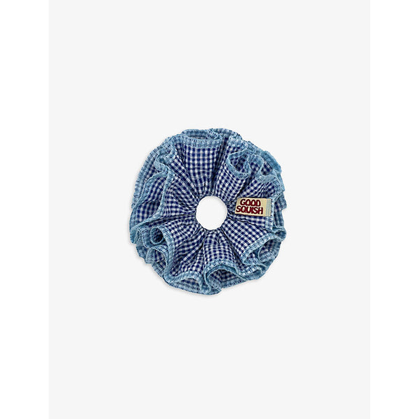 Good Squish Baby Wilder check-pattern cotton-blend hair scrunchie