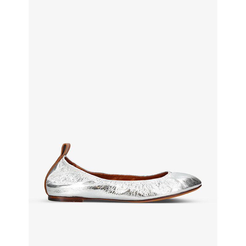 Lanvin Ballerina metallic-leather ballet flats