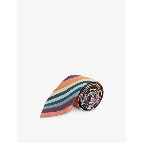 Paul Smith Artist striped silk tie