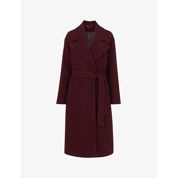 Whistles Lorna tie-waist relaxed-fit wool coat