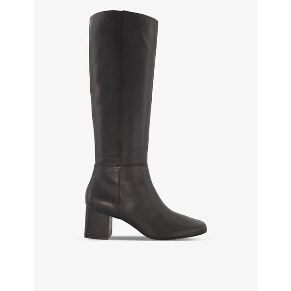  Dune Signature block-heel leather heeled knee-high boots