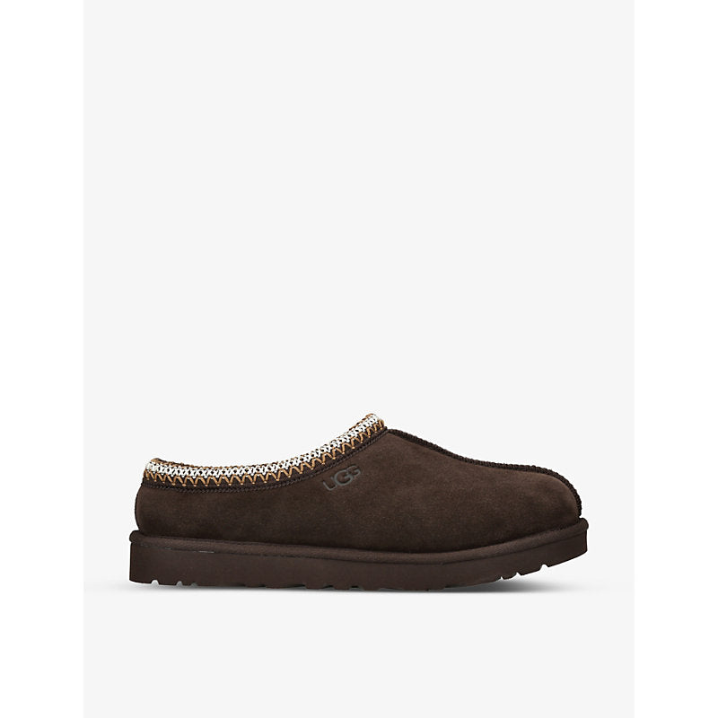  Ugg Tasman contrast-stitch suede and shearling slippers